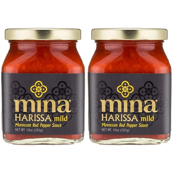 Mina Harissa Moroccan Red Pepper Sauce, Mild, 10 Oz (Pack of 2)