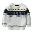 thumbnail image 2 of Godderr Kids Baby Boys Knit Sweaters Tops Autumn Winter Warm Pullover Knit Sweat Toddler New Year Short Sweaters for 2-8Y, 2 of 6
