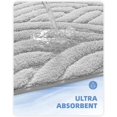 thumbnail image 5 of Alfombrilla de baño antideslizante de color de 40 x 60 cm, alfombrilla de baño absorbente, alfombrilla de ducha de microfibra suave, lavable a máquina, alfombrilla de baño duradera (gris), 5 of 5