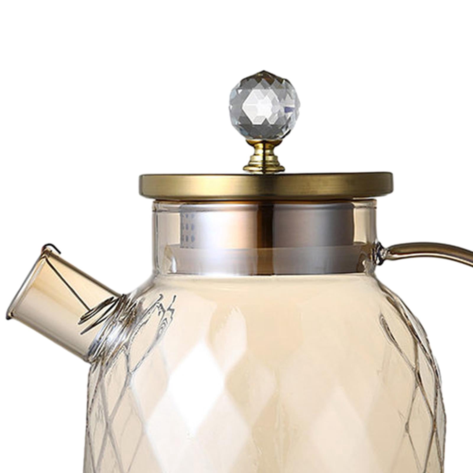 Baoblaze Glass Pitcher Water Carafe with Lid Fridge Pitcher for Family Daily Drinking 20.5cmx23cm
