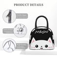 thumbnail image 4 of Xecao Cat Meow Lunch Bag , an insulated, reusable tote bag perfect for adults of all genders, ideal for work, office, picnics and beach trips, 4 of 6