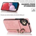 thumbnail image 6 of Nalacover for Samsung A54 5G, Wallet with RFID Credit Card Holder and Zipper Pocket,Drop Protection Flip Cover Ring Holder Kickstand with Double Magnetic Clasp, Pink, 6 of 12