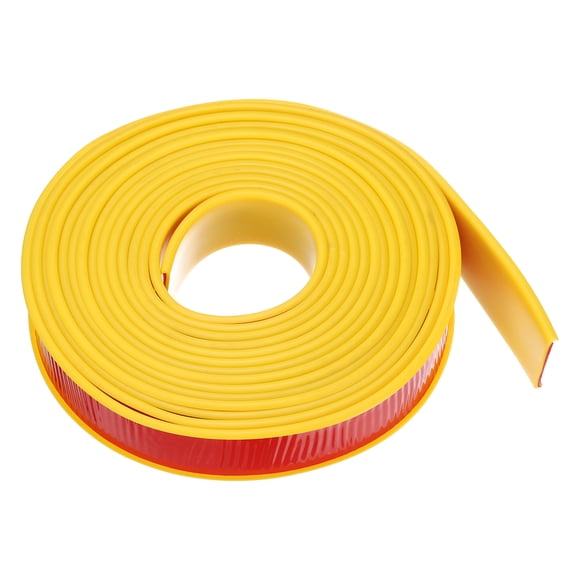 Uxcell U-Shape Edge Banding 1-7/16" x 19.7ft (36mm x 6M) Self Adhesive TPE Flexible Veneer Tape Soft Edge Strip Protector for Furniture Cabinet Table Protection Repair, Yellow