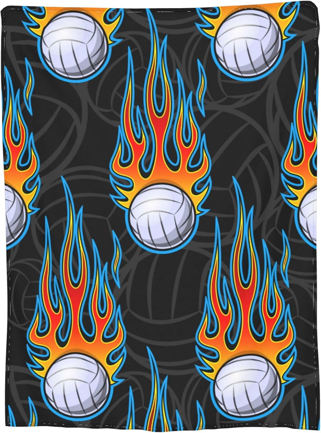Volleyball Blanket Gifts for Teen Girls for Bedding Living Room Couch Soft Lightweight Warm Cozy Sport Flame Volleyballs Throw Blankets Christmas Valentine''s Day Decor 60X80in