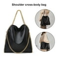 thumbnail image 4 of Sonducket Bolso de mano elegante negro con bolsos de mano de obra fina de estilo moderno de amplia aplicación para mujer Bolsas de mensajero y de hombro, 4 of 6
