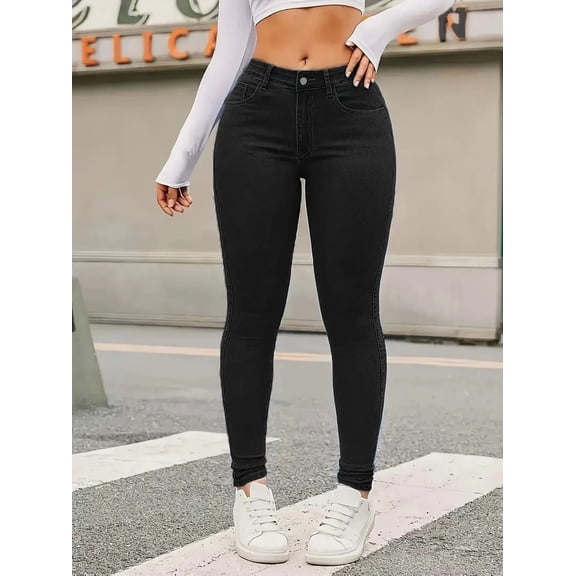 2026 Fashion Sexy High-End European and American New Tight Elastic Nine-Point Skinny Jeans