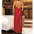 thumbnail image 4 of Women's Shirley of Hollywood 20300 Charmeuse and Lace Long Gown (Blue L), 4 of 4