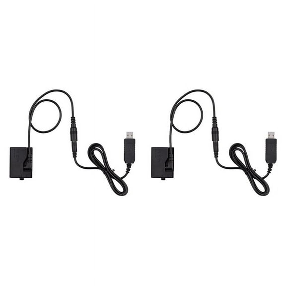 NEW 2X -E10 5V USB Dummy Battery DC Coupler Adapter(Replacement for LP-E10) Rebel T3/T5/T6/T7/T100