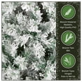 thumbnail image 3 of National Tree Company 7.5 ft Acacia Flocked Artificial Christmas Tree, Unlit, Hinged Branches, Includes Metal Stand, 3 of 8