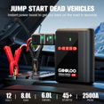 thumbnail image 2 of GOOLOO A2 8-in-1 Jump Starter with Air Compressor, Car Battery Booster (Up to 8L Gas/6L Diesel) 150 PSI Cordless Auto-Shutoff Tire Inflator, 12V Supersafe Lithium Jump Box with Jumper Cables, 2 of 8