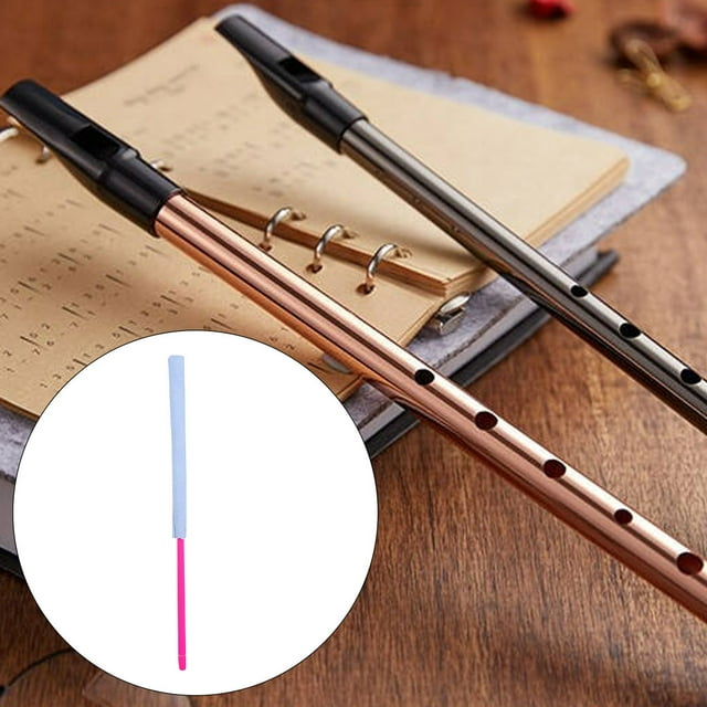 stanreset Flute Cleaning Stick Detachable Colorful Wiping Cloth Smooth Long Musical Instrument Accessories Beginners Professionals Blue