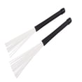 thumbnail image 4 of Par De Cepillos Jazz Drum Sticks De Percusión Retráctiles 32cm Negro / Blanco Yuyangstore Cepillos de tambor, 4 of 7