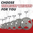 thumbnail image 6 of BalanceFrom Cast Iron Weight Plates，1-Inch or 2-Inch Center Hole, Multiple Sizes & Sets Available，for Strength Training & Weightlifting, 6 of 7