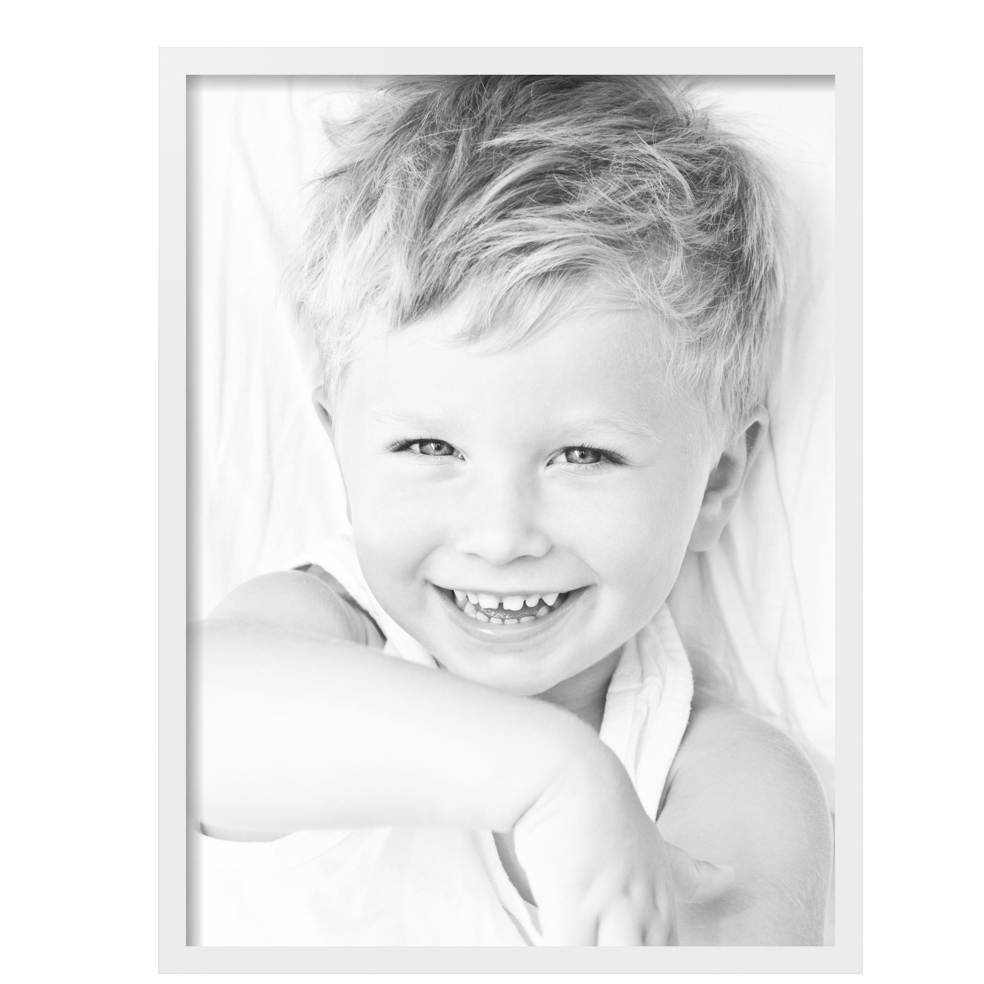 ArtToFrames 18" x 24" Contemporary White Picture Frame, 18x24 inch White Wood Poster Frame (WOM-4731),  Pack
