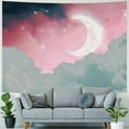 thumbnail image 4 of Chilfamy  Pink Tapestry, White Cloud Sky Tapestry Moon Candy Cute Heaven Decorative Tapestry Pastel Beautiful Bright Day Wall Hanging Tapestry for Bedroom Living Room 40x30inch, 4 of 6