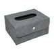 thumbnail image 2 of Estuches de pañuelos de cuero de PU Organizador plegable Servilletas de papel impermeables Almacenamiento para Gris, 2 of 6