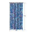 thumbnail image 5 of Blue Paisley Pattern Shower Curtain 36"x72" ,Bathroom Decorative Shower Curtains Set with 12 Hooks,Modern Waterproof Washable Shower Curtain, 5 of 6