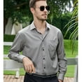 thumbnail image 3 of Bcfgryg Men's Long Sleeve Button Down Dress Shirts Business Casual Untucked Stretch Shirts Men's Linen Shirts Summer, 3 of 3