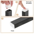 thumbnail image 4 of Tapón Plástico Cuadrado Uxcell, 16 Pcs Tapas de Inserción para Tubos de 1 Pulgada/25mm, Blanco, 4 of 5