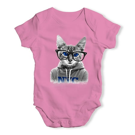 baby unisex baby grow bodysuit nerdy cat nyc bodysuit baby romper