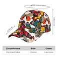 thumbnail image 2 of Salouo Retro Floral Butterfly Print Unisex Sports Hat, Adjustable Golf Dad Hat Outdoor Cap Mountain Dad Hat Adjustable Fit Baseball Cap for Men and Women, 2 of 6