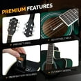 thumbnail image 5 of GLARRY Full Size 6 Strings Acoustic Electric Guitar Beginner Kit w/ 15W Amp, Cutaway 41 Inch Electric Acoustic Guitar w/Inbuilt Tuner, Bag, Strap, Picks, Strings, Basswood Guitarra, Distressed Green, 5 of 7