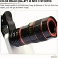 thumbnail image 4 of Mobile Phone Attachment Lens  Mobile Zoom Lens  Mobile Camera and Accessories  8X  12X  20X  Smartphone and Tablet Long Focus Telephoto with Clip  Black, 4 of 5