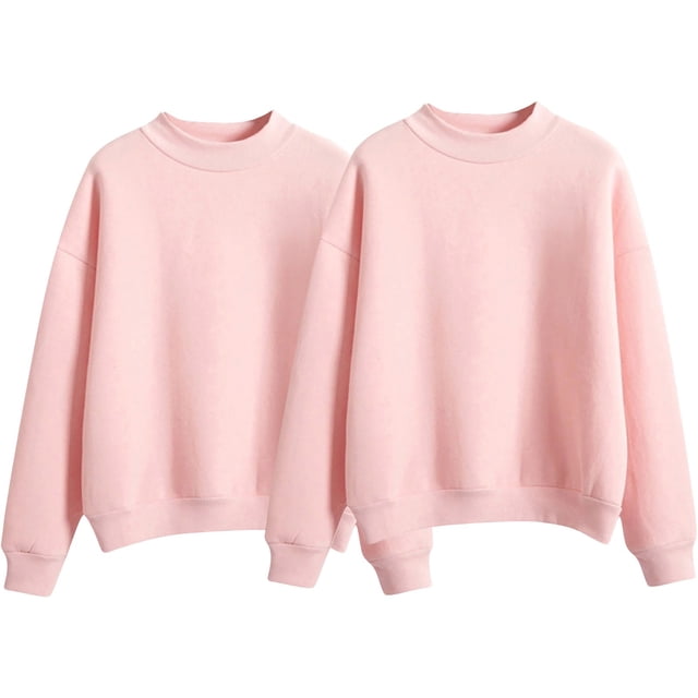 Two Piece Solid Color Fleece Lined For Women Loose And Thick Baseball With Small High Collar For Autumn And Winter.