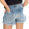 thumbnail image 7 of HaoXianJian Women's Casual Low Waist Stretch Mini Denim Shorts, Hot Pants Nightclub Beach Shorts Party Clubwear Hot Pants, 7 of 7