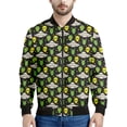 thumbnail image 3 of Chaqueta con cremallera con estampado 3D de dibujos animados de OVNI y extraterrestre para hombres y niños, sudadera con mangas largas, chaqueta bomber de calle genial, 3 of 4