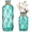 Blue Green, variant on Pink Glass Flower Vase Set of 2 Boho Rope Nautical Beach Decor