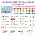 thumbnail image 3 of Kit para hacer pulseras Redtwo Clay Beads, 10000 unidades, 60 colores, 3 of 6