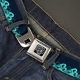 thumbnail image 2 of Buckle-Down Belt, Seatbelt Buckle Belt, Waves Navy Blue Shades, Youth 22 to 32 Inches, 2 of 9