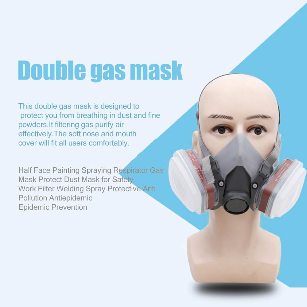 17PCS Painting Spraying Safety 3M 6200 Half Face Gas Dust Mask Respirator Set 