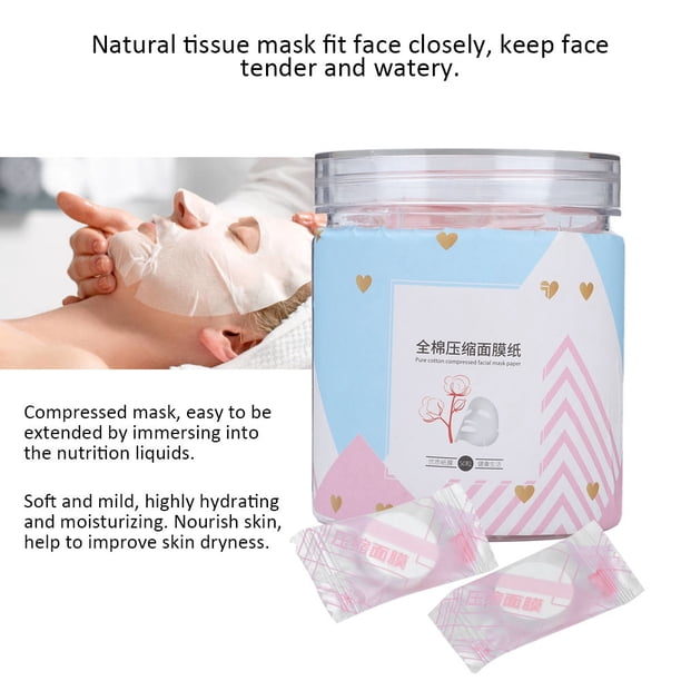 Máscara 50 Piezas Paquete Desechable Hecho A Sí Mismo Cuidado De La Piel Mascarilla Comprimida Mascarilla DIY