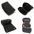 thumbnail image 1 of Étui de Rangement en Cuir Noir avec Fermeture Éclair pour Fumeur 3 Tuyaux + Pochette pour Tabac, 1 of 6
