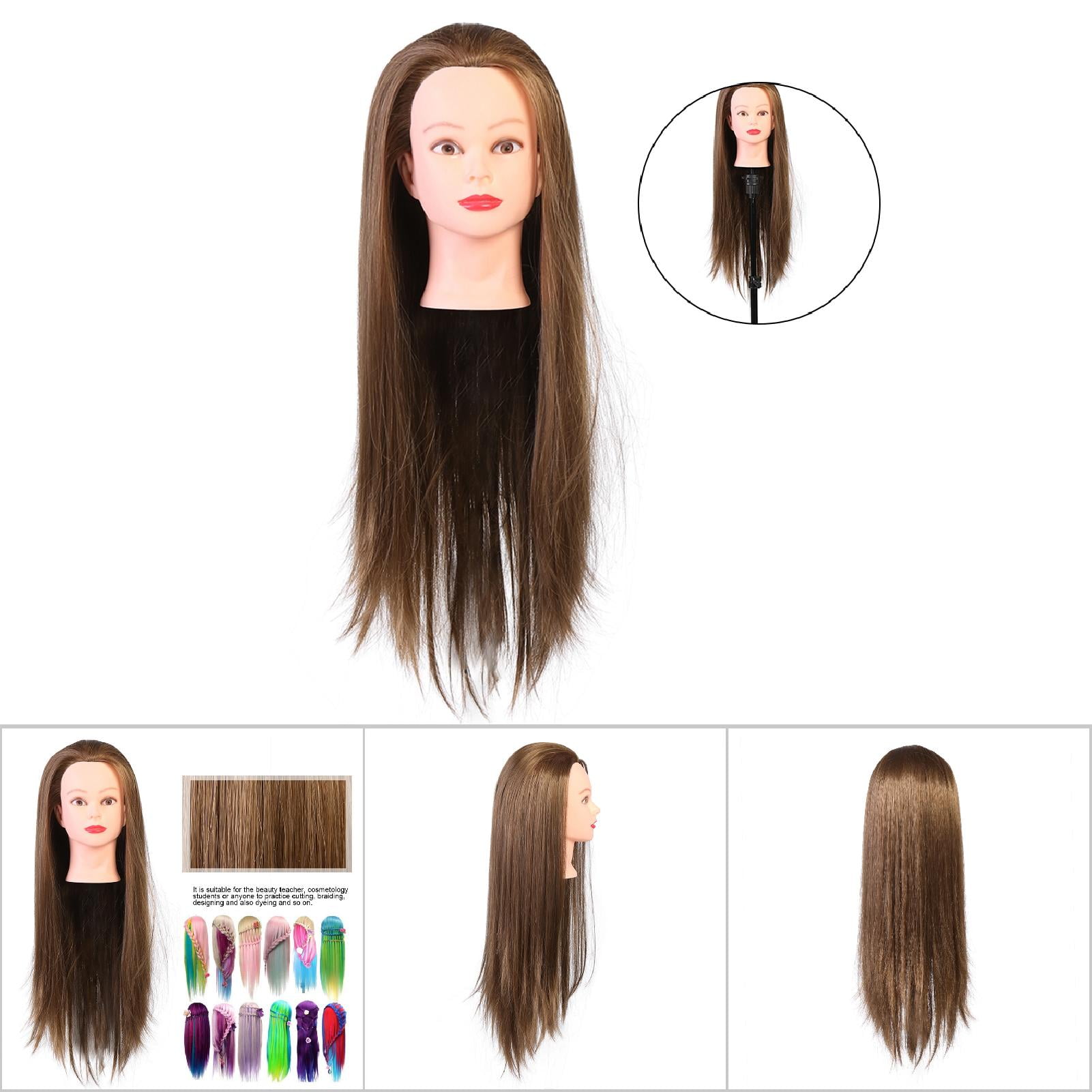 NestledNature Practice , Cosmetology Hairdressing Practice Mannequin Dolls Salon Tools, High Temperature Resistance Fibre Hairdressing Practice For Braiding Stying