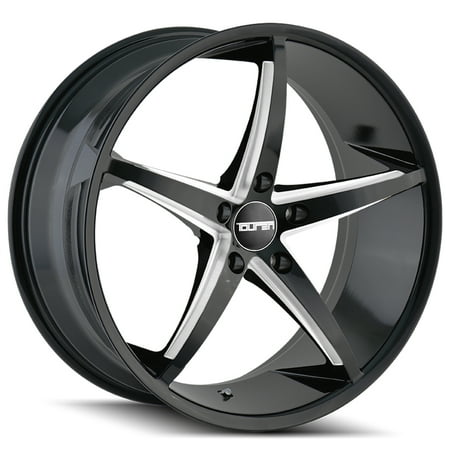 Touren TR70 17x7.5 5x4.5" +40mm Black/Milled Wheel Rim 17" Inch