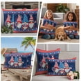 thumbnail image 4 of Outdoor Pillow Covers Gnome Independence Day Stars Red Stripes Waterproof Pillow Cases 16x16 Set of 2, Love USA Flag Throw Pillow Cover Pillowcase for Patio Balcony Couch Garden, 4 of 9