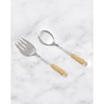 thumbnail image 2 of Yo Treasure Tiramisu Wire Wrapped Stainless Steel Matte Gold Salad Server Set, 2 of 4