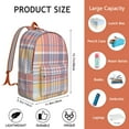 thumbnail image 5 of Classic Pattern Backpack with Abstract Plaid Print, S-Shaped Straps, Made for Daily Use, 5 of 5
