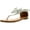 White, variant on Yokids Amanda-15 Little Girls Flat Thong Sandals with Bow and Rhinestones