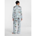 thumbnail image 3 of Joyspun Women’s Stretch Satin Sleep Top and Pants, 2-Piece Set, Sizes XS to 3X, 3 of 5