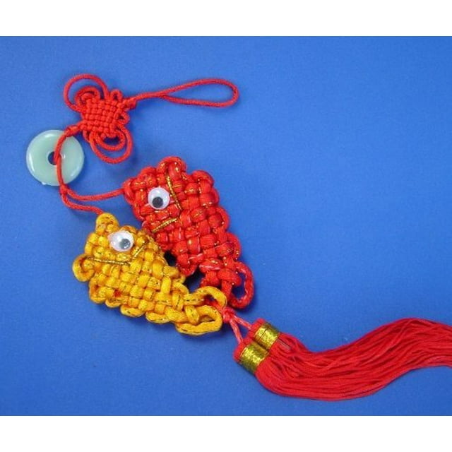 Feng Shui Import LLC 3328 Lucky Charm with Double Fishes and Red Tassel
