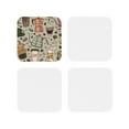 thumbnail image 2 of Kll Square Drink Coasters Set Of 4,Pu Leather Absorbent Coasters Set Decorative Coffee Cup Coasters Housewarming Gift For Home Decor-Coffee Makers Macaroons Chocolate, 2 of 9