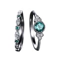 thumbnail image 2 of Heliisoer 2pcs Sparkling Natural Ring Set Women Wedding Rings, 2 of 7