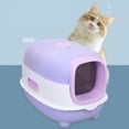 thumbnail image 4 of <p>Enclosed Cat Litter Box, Extra Large PP  Cat Litter Box Large Space Splash Proof Large Diameter Entrance Odor Control  For Pet Supplies</p>, 4 of 7