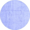 thumbnail image 1 of Ahgly Company Machine Washable Indoor Round Solid Blue Modern Area Rugs, 8' Round, 1 of 4