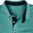 thumbnail image 4 of Men's Autumn/Winter Solid Color Lapel Long Sleeve Shirt - Striped Oversized, Cotton, Casual/Formal Occasions, 4 of 4
