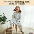 thumbnail image 5 of Toddler Sleep Sack for 2t-3t, 0.5 TOG Sleep Sack Baby Wearable Blanket, Toddler Baby Sleep Sack with Feet, Sleeveless Breathable Sleep Sacks for Baby Boys or Girls - Grey, 5 of 5